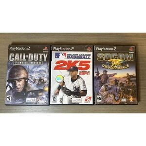 PS2 Games Lot - Call Of Duty Finest‎ Hour CIB, SOCOM: US Navy Seals, MLB 2k5 CIB